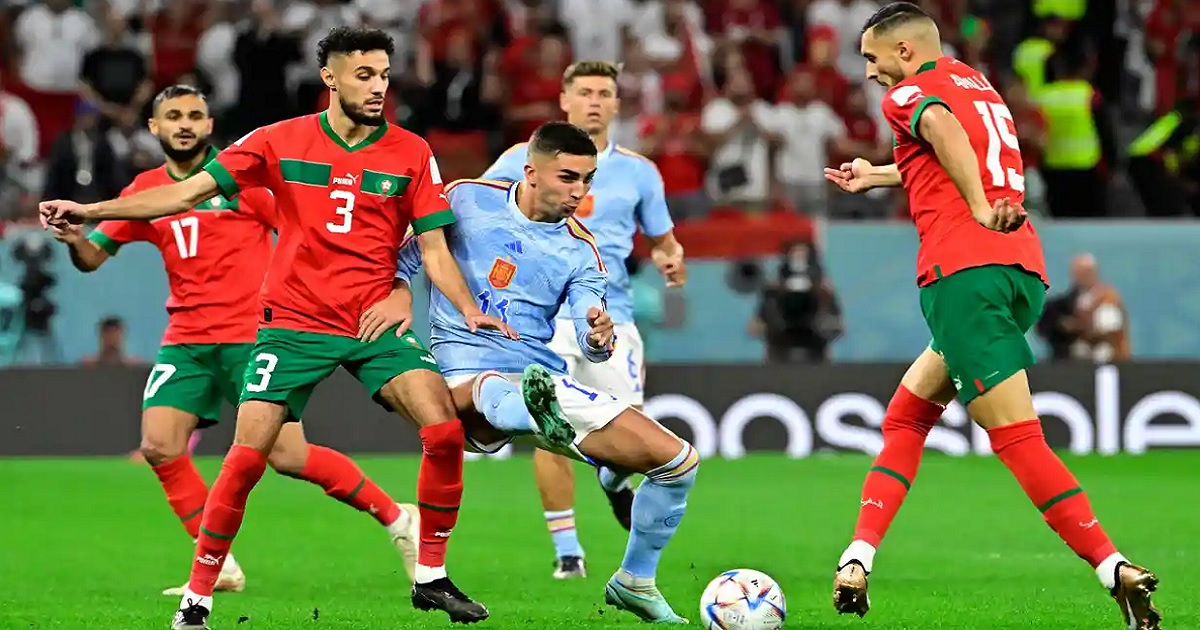 স্পেনের কোয়ার্টার ফাইনালের স্বপ্ন কঠিন করে দিচ্ছে মরক্কো
