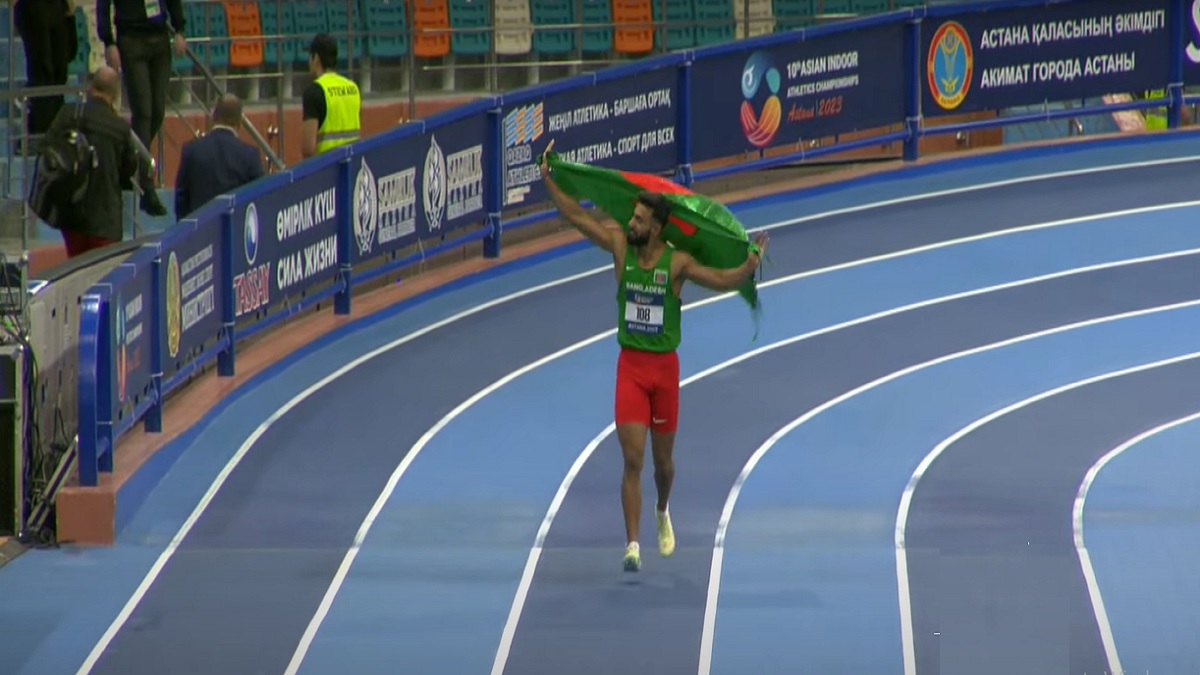 ক্যারিয়ার সেরা টাইমিংয়ে এশিয়ান ইনডোর অ্যাথলেটিক্সে স্বর্ণ জিতলেন বাংলাদেশের ইমরানুর রহমান