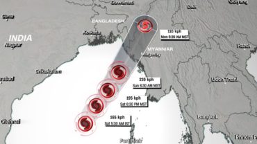 ক্যাটাগরি ১ হারিকেন থেকে ৪’এ উন্নীত হতে পারে মোখা: টাইফুন ওয়ার্নিং সেন্টার
