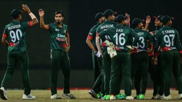 শ্বাসরুদ্ধকর ম্যাচে ভারতকে হারিয়ে শেষটা রাঙালো বাংলাদেশ; ম্লান গিলের সেঞ্চুরি