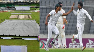 ভেজা আউটফিল্ড; ঢাকা টেস্টের তৃতীয় দিনের খেলা শুরু কখন?