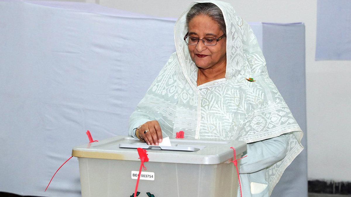 আজ ঢাকা সিটি কলেজ কেন্দ্রে ভোট দেবেন শেখ হাসিনা