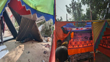 নওগাঁয় নৌকার ৫টি নির্বাচনী ক্যাম্পে আগুন ও ভাঙচুর