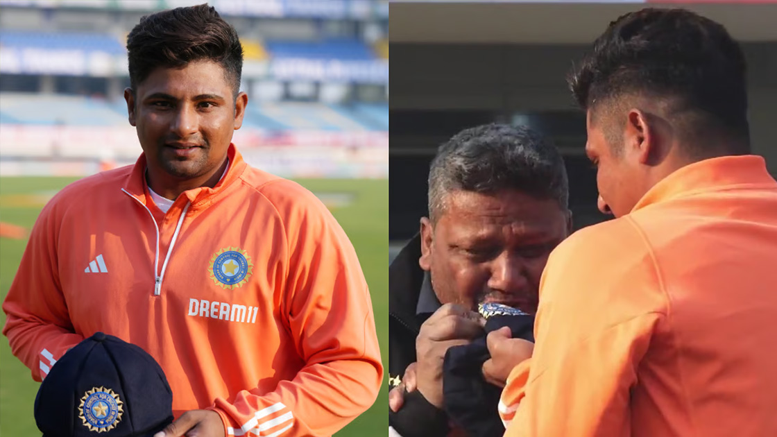 সারফারাজের টেস্ট ক্যাপ ছুঁয়ে অঝোরে কাঁদলেন তার বাবা