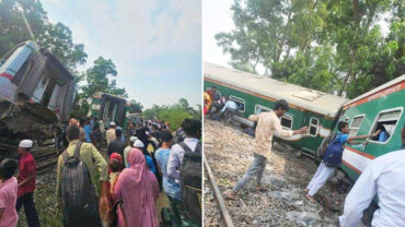 কুমিল্লায় বিজয় এক্সপ্রেসের ৯টি বগি লাইনচ্যুত