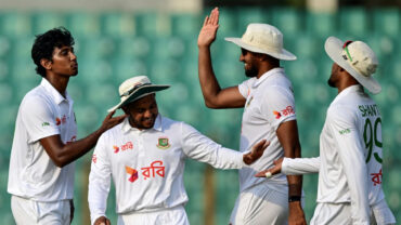 হাসানের বোলিং তোপের পরেও ৪৫৫ রানে এগিয়ে শ্রীলঙ্কা