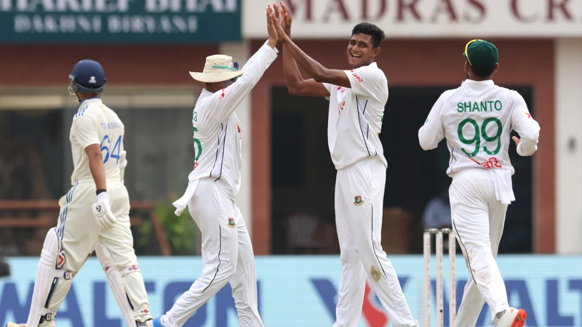 চেন্নাই টেস্ট: জয়সওয়ালের পর রাহুলের বিদায়, চা-বিরতির আগে ভালো অবস্থানে বাংলাদেশ