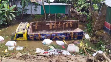 রাজবাড়ীতে পশুবাহী ট্রাক উল্টে ২ ব্যবসায়ী নিহত