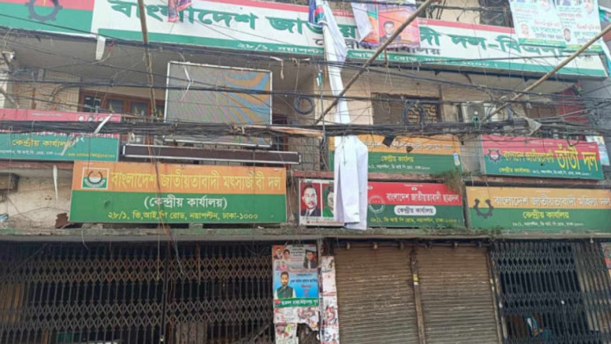 বিএনপির কার্যালয়ের সামনে ককটেল বিস্ফোরণ