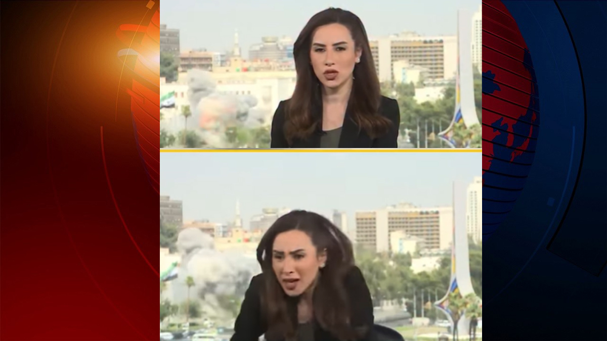 সিরিয়ার দামেস্কে ইসরায়েলি বোমা হামলার কেঁপে ওঠে স্থানীয় টিভি চ্যানেল