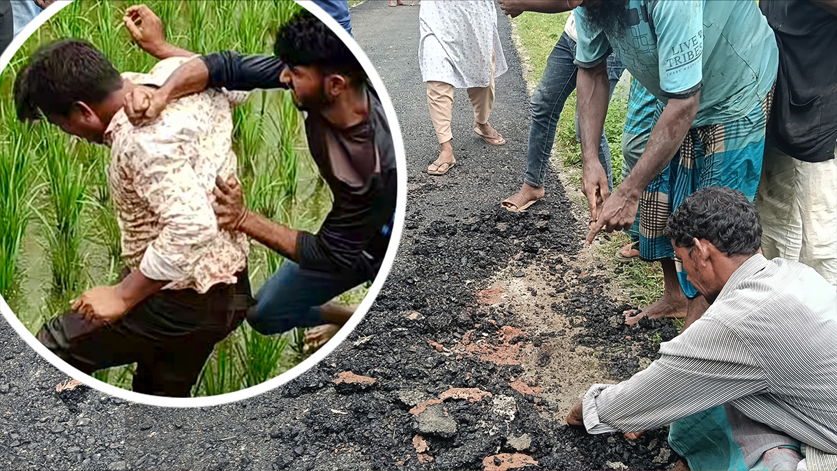 পঞ্চগড়ে রাস্তার কাজের অনিয়ম অস্বীকার করায় এলজিইডির কার্য সহকারীকে গণপিটুনি