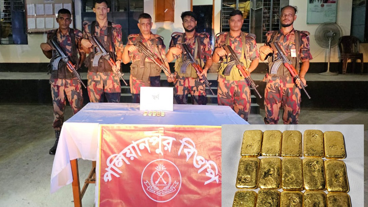 ঝিনাইদহের মহেশপুর সীমান্তে ১৫টি স্বর্ণের বার জব্দ