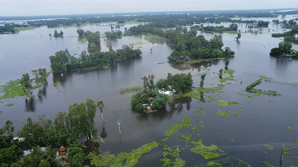 কুড়িগ্রামে কমতে শুরু করেছে পানি